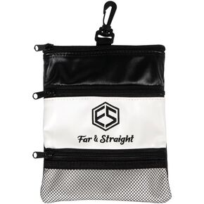 Multifunctional Golf Accessories Pouch – 3 Zippered Compartments for Golf Tees, Balls, Markers & Personal Items | Clip-On Bag for Easy Attachment to Golf Bags | Water-Resistant & Durable Design