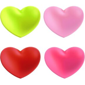 4Pcs Tennis Racquet Dampeners, Heart-Shaped Tennis Racket Shock Absorbers Silicone Tennis Dampener for Racket Cute Dampener Tool for Tennis Racquet String Dampener Tennis Vibration Dampener