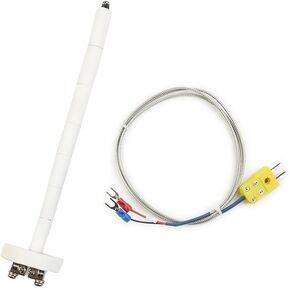 K-Type Thermocouple Block Ceramic Kiln Insulator Kiln Probe Measuring Temperature -58 to 2372°F（-50 to 1300℃）, as picture show, 9B590VD1S10R02A7E9NOXG9