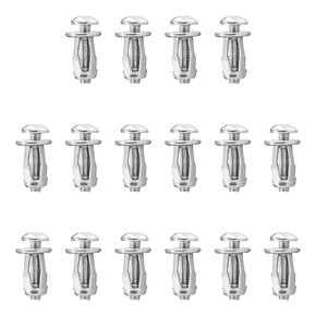 16PCS M4 x 20mm Petal Nuts, Expansion Screw Jack Nuts, Carbon Steel Rustproof Corrosion-Resistant Fasteners for Securing Thin Soft Wall, Hollow Wall, Iron Skin, Metal Plate Frame Container Tag