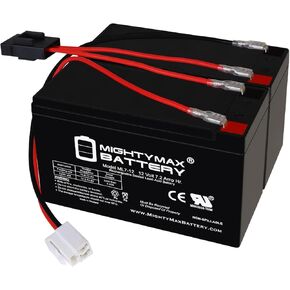 Mighty Max Battery Extended Range Drop in Replacement for 12v Razor Scooter Ride on Toy 7ah Battery kit and Harness