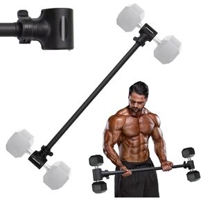 Dumbbell Barbell Converter Bar - Turn Dumbbells Into a Barbell for Home Fitness - Adjustable Weights & Up to 200 lb Capacity Barbell