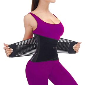 Back Brace for Men and Women, Back Support Belt Relief Lower Back Pain Herniated Disc, Sciatica, Scoliosis, Breathable Mesh, Lumbar Support Belt with 8 reinforced Bones 02 Black-M