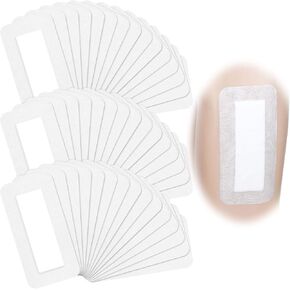 45 Pcs Adhesive Island Dressing Bordered Gauze 4 x 8 Inch Sterile Waterproof Individually Wrapped Gauze Pads Border Dressing Patches Post Breathable Borders Wound Dressing for First Aid and Medical