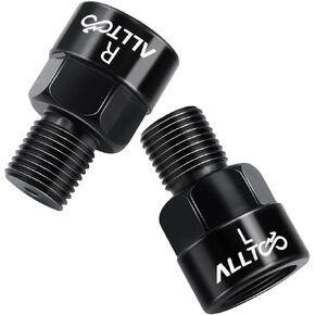 1 Pair Bicycle Pedal Extenders Adaptors, Fits for 9/16 inch Pedals & 1/2 inch Cranks Convert, for Bike Pedal Adapter, Black Bicycle Parts