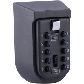 Lock Wall Mount Key Lock Box, Outdoor Wall Mounted Lock Box for House Keys, Key with Combination Lock, 5 Key Capacity