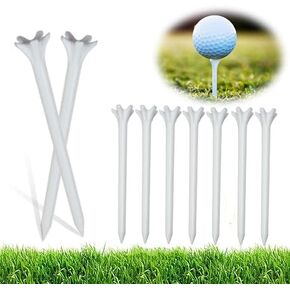 Adhere 100pcs Plastic Golf tees Near Unbreakable 5 Prongs 2-3/4 inch Near Unbreakable Golf Tees, Reduce Side Spin and Friction