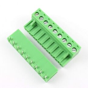 10 Sets 9-Pin (9 Pole) 5.08mm Pitch Angle Screw Terminal Block Connector Panel PCB Mount DIY