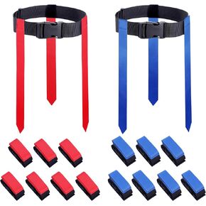 Flag Football Belts, 14 Player Flag Football Set with 42 Flags for Kids Youth and Adults Training Equipment