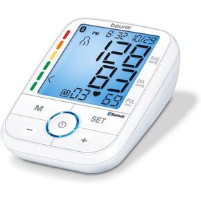 Beurer BM67 Upper Arm Blood Pressure Monitor, Large Cuff, Automatic & Digital, XL LCD Display, Bluetooth with App, Home Use BP Machine Kit | Patented Technology, White