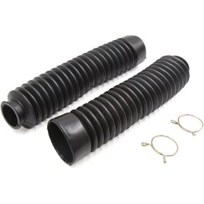 uxcell 2pcs Black 20 Knots Shockproof Shock Absorbers Boot Dust Cover Universal for Motorcycle