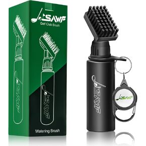 JOISAWF Golf Club Cleaner Brush with Water, 7.5" Pro Golf Groove Cleaner with Retainer Clip & Squeeze Water Bottle - Holds 4 Oz, Golf Gifts for Men Women, Essential Golf Club Bag Accessories