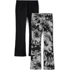 The Children's Place,Girls,Flare Legging Pants,Black Tie Dye 2-Pack,XX-Large