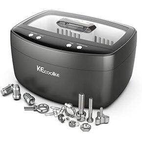 KeCoolke 2.5L منظف المجوهرات بالموجات فوق الصوتية Kecoolke مع DEGAs ، وتدفئة ووقت تعيين 160 واط محولات مزدوجة قوية لعملات الفضة خاتم المجوهرات للهدايا