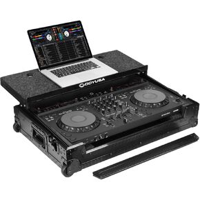 Odyssey FZGSDDJGRV6BLCW AlphaTheta DDJ-GRV6 Case in Black with Patented Glide Platform and Corner Wheels