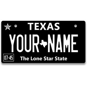 Bleu Reign Personalized License Plate Texas Blackout 2024 Mini Kids Bicycle (3x6 in)