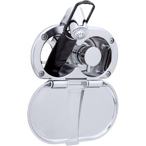 Ambassador Marine Aidack- Transom Shower (Hot/Cold Mixer), Chrome Cup & Lid, Hammer-Head Black Sprayer, 6' Black Rubber Hose, Chrome Aidack Handle - 136-1712-CP-W