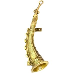 Purpledip Brass Door/Window/Cupboard Handle: Fog Horn Bugle Clarinet Shehnai Musical Instrument Design (11136)