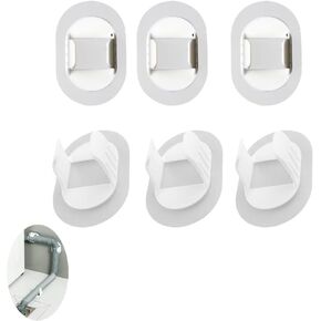 6 Pack Washing Machine Drain Hose Holder Guide Wall Mount Self-adhesive Fixing Clip Sticker Clamp Bracket for Clothes Washer Water Sink Pipe Laundry Tub Discharge Drainage Dishwasher