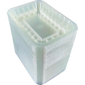 Clear Plastic Tray | 6 x 8-3/8 x 1-1/8 | Display Fresh Meats, Vegetables, or Fruits | 125 Count