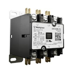 Westinghouse HVAC Contactor, 3 Pole, 40 Amp, 120V Coil, Line & Load Lugs, A2L Compliant Definite Purpose AC Contactor, UL Recognized & Approved for UL 60335