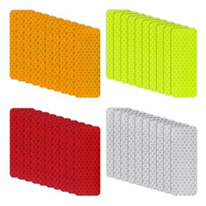 40 Pieces Safety Reflective Stickers, Warning Reflective Stickers Stick-on Car Reflector Sticker Waterproof Reflective Tape Stickers for Vehicle, Bicycles, Motorcycles, 1.18 x 3.25 Inch