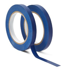2 Rolls Vinyl Pinstripe Tape, 1/2-Inch x 36 Yards Gym Floor Tape for Marking Vehicles, Warehouse Grid Lines, Construction Sites (0.16mm, Dark Blue)