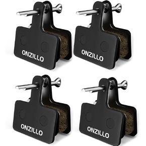 Bike Brake Pads, 4 Pairs Bicycle Brake Pads with Spring, Disc Brake Pads Replacement Fit for Mountain Road MTB Ebike Shimano Deore Br Tektro TRP Br-M575 Mt200 M525 M515 T615 T675 M505 M495