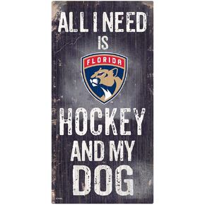 Fan Creations NHL Florida Panthers Unisex Florida Panthers Hockey and My Dog Sign, Team Color, 6 x 12