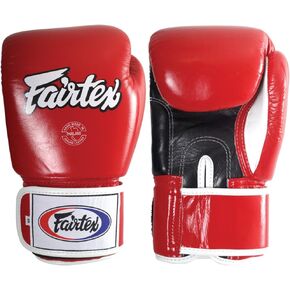 Fairtex Muay Thai Style Training Sparring Gloves, 14 oz, Red