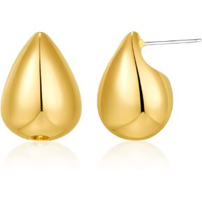 Gold Statement Earrings for Women, Thick Stud Earrings Chunky Stud Earrings Fashion Jewelry Gifts