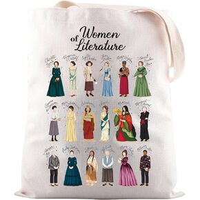 JNIAP Feminism Literary Gift Women of Literature Tote Bag Book Lover Gift For Women
