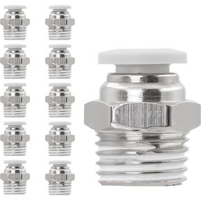 1/4" NPT Push to Connect Fittings Male Thread Push in Fittings 1/4 Inch Tube OD x 1/4 Inch NPT Thread Quick Connect Fittings Pneumatic Fittings (Pack of 10)