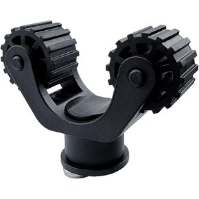 2PCS Kayak Paddle Holder Roller Paddle Clip Kayak Paddle Holder Track Bracket with Rubber Pad 85x65x33mm Fishing Rod Holder Fishing Accessories Roller Paddle Clip Boat Hardware
