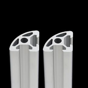 2 Pack 2020 Aluminum Extrusion Profile Round Arc Length 11.81 inch / 300mm Silver, 20 x 20mm 20 Series T Type T-Slot European Extrusions Profile Anodized Linear Rail Guide Frame for CNC