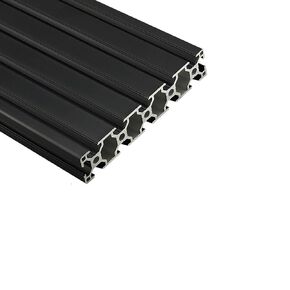 30150 Aluminum Extrusion T Slot 1000mm Long Black 1 Pack, Extruded Aluminum Profile 30 Series European Standard Anodized Linear Rail for 3D Printer Parts and CNC DIY 30 x 150 39.37" 1Pcs (Kwweeoo)