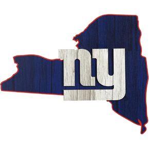 FOCO New York Giants NFL Wood State Sign