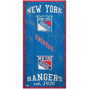 Fan Creations NHL New York Rangers Unisex New York Rangers Heritage Sign, Team Color, 6 x 12
