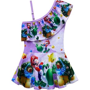 Girls Swimsuit,1/2 Piece Swimming Suits Movie Graphic Bathing Suit Gift Swimwear for Girls 3-9Years
