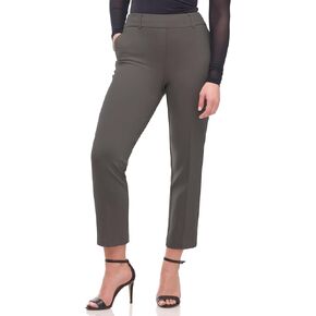 Women's Pull-On Silky Stretchy Office-Yoga Ankle Trouser with Pockets