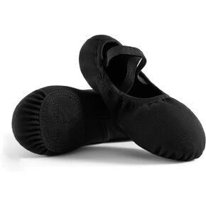 Dance Women's Ballet Shoes，Stretch Canvas Performa Dance Shoes ，Sole for Girls/Adult