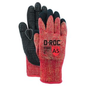 MAGID Insulated Heat Resistant Cut Level A5 Work Gloves, 12 PR, Nitrile Palm-Dot Coated (Nitrix), Size 7/S, Reusable, 13-Gauge Aramid Shell (GPD549)
