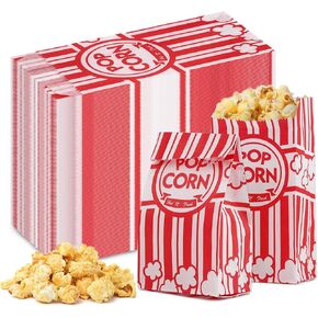 600 PCS Paper Popcorn Bags, Popcorn Bags Bulk for Popcorn Machine, 1 oz Popcorn Bags Individual Servings for Popcorn Bars Movie Nights Carnival Party