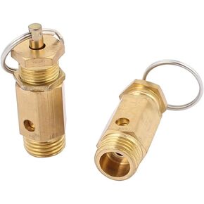 uxcell Safety Valve Air Compressor Pressure Release Valve, 13mm Male, 2Pack