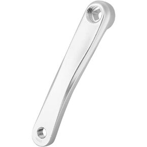 Bike Crank Arm, 4 Options Bike Left Crank Arm, Colorfast Stylish Aluminum Alloy 170mm for Bike Accessory Many Bike Models Bike Repair Replacement Accessory(Silver, Diamond Hole)