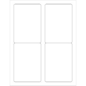 BOX USA BLL209 Tape Logic Rectangular Laser Labels 3 1/2 x 5 35 Width 5 Height Glossy White (Pack of 400)