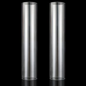 قطعتان من أنبوب PETG الصلب مقاس 3.15 بوصة (80 مم) OD × 3 مم سمك الجدار من الأنابيب البلاستيكية، بطول 15.5 بوصة (395 مم) أنبوب أكريليك شفاف DIY مقاوم للمواد الكيميائية أنابيب بولي كربونات مستديرة in Kuwait