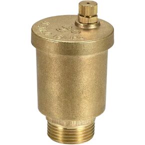 uxcell G3/4 Male Thread Air Vent Valve Brass Air Release Valve 39mm Outer Diameter Bleeder Valve