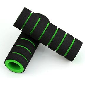 1 Pair Green Nonslip Foam Sponge Bike Motorcycle for Bicycle Handle Bar Grip Cover Bike Handlebar Grips Short and Long, Bike Grips