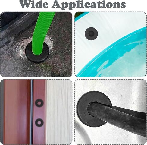 10pcs الحلقات المطاطية 1/2 "فتحة الحفر ، 5/16" معرف السيليكون أعلى قبعة الحلقات المطاطية للأسلاك توصيل الجدار الحماية الأسلاك مقابس الثقب الأسود أنابيب الفينيل في أنظمة الهيدروبونيك والري in Saudi Arabia